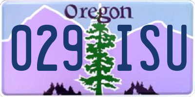 OR license plate 029ISU