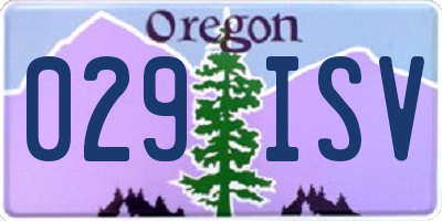 OR license plate 029ISV