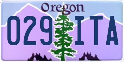 OR license plate 029ITA