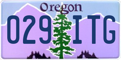 OR license plate 029ITG