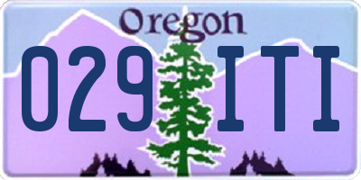 OR license plate 029ITI
