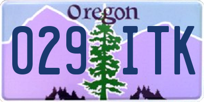 OR license plate 029ITK