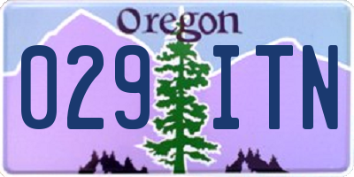 OR license plate 029ITN