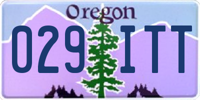 OR license plate 029ITT