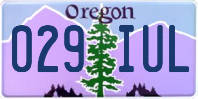 OR license plate 029IUL