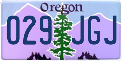 OR license plate 029JGJ