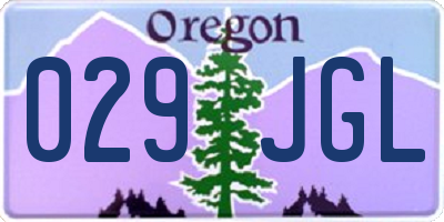 OR license plate 029JGL