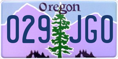 OR license plate 029JGO
