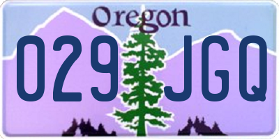OR license plate 029JGQ