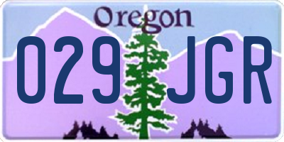 OR license plate 029JGR