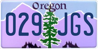OR license plate 029JGS