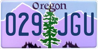 OR license plate 029JGU