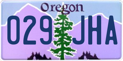 OR license plate 029JHA