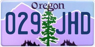 OR license plate 029JHD