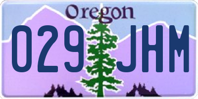 OR license plate 029JHM