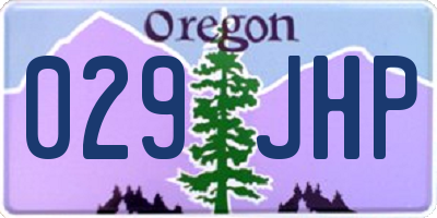 OR license plate 029JHP