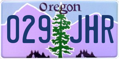 OR license plate 029JHR