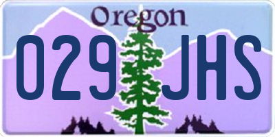 OR license plate 029JHS