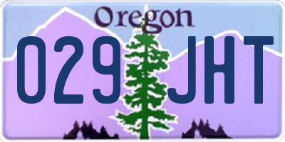 OR license plate 029JHT