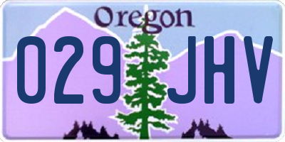OR license plate 029JHV