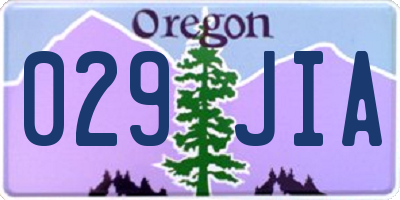 OR license plate 029JIA