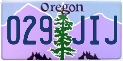 OR license plate 029JIJ