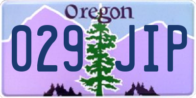 OR license plate 029JIP
