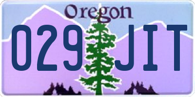 OR license plate 029JIT