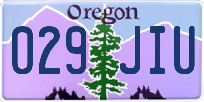 OR license plate 029JIU