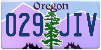 OR license plate 029JIV