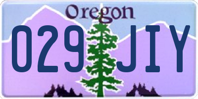 OR license plate 029JIY