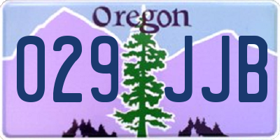 OR license plate 029JJB