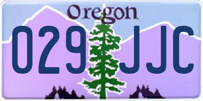 OR license plate 029JJC