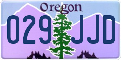 OR license plate 029JJD