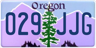 OR license plate 029JJG