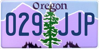 OR license plate 029JJP