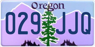 OR license plate 029JJQ