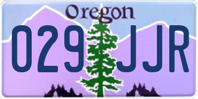OR license plate 029JJR