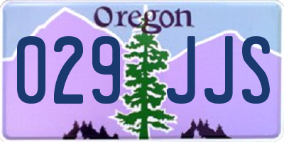 OR license plate 029JJS