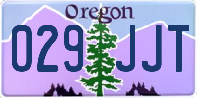 OR license plate 029JJT
