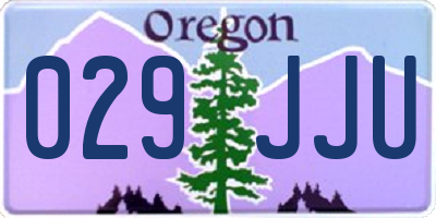 OR license plate 029JJU