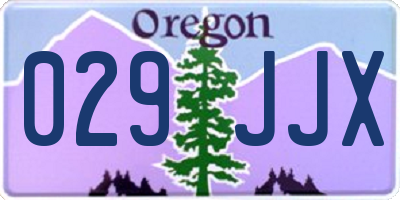 OR license plate 029JJX