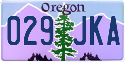 OR license plate 029JKA
