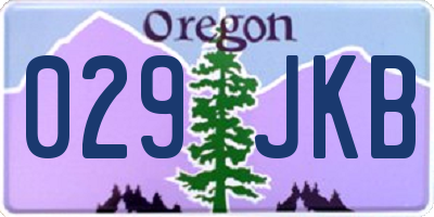 OR license plate 029JKB