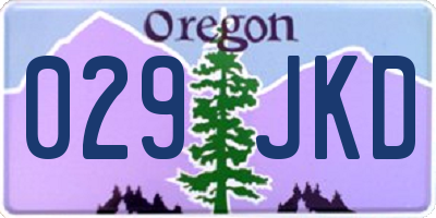 OR license plate 029JKD