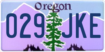 OR license plate 029JKE