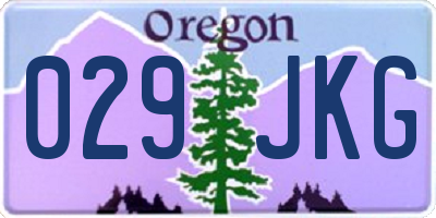 OR license plate 029JKG