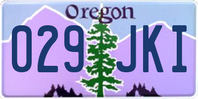 OR license plate 029JKI