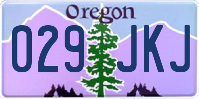 OR license plate 029JKJ