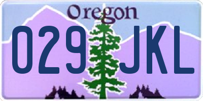 OR license plate 029JKL